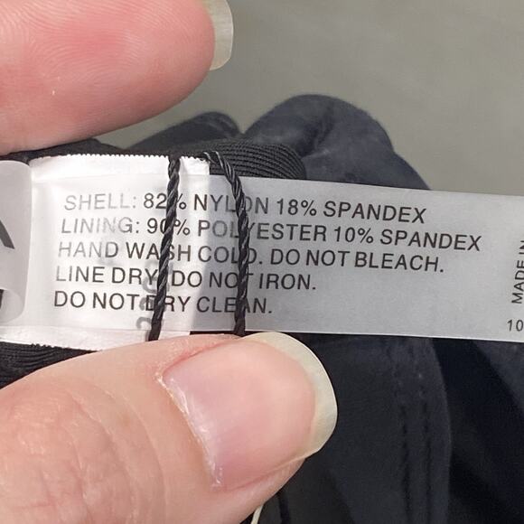 NWT Aqua Eve Womens Medium One Piece Swimsuit Black Cut Out Bow Adjustable Strap - Picture 6 of 6